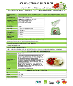 Mozzarella di Bufala Campana D.O.P. Affumicata Ciuffo 250g - Vari formati - Prodotti per pizzerie e ristoranti