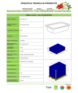 Mozzarella di Bufala Campana D.O.P. Treccia Affumicata - Vari formati - Prodotti per pizzerie e ristoranti