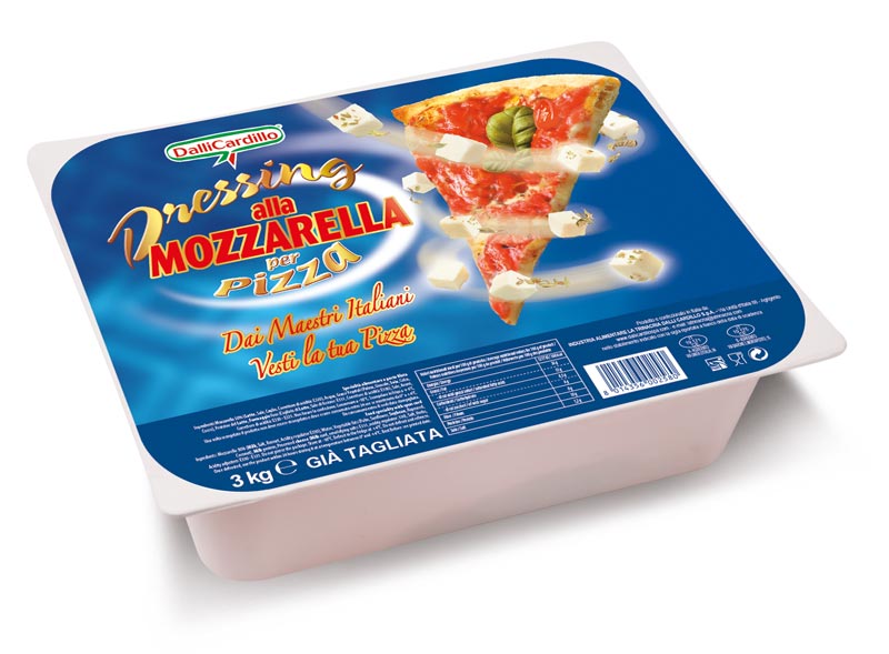 Preparato alimentare con Mozzarella Dressing sfil/cub 3 Kg - Prodotti per pizzerie e ristoranti