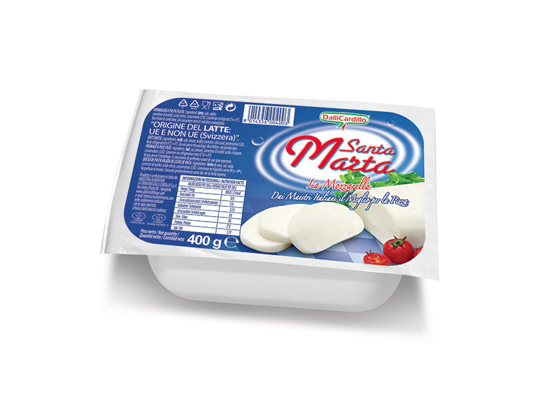 Mozzarella Santa Marta Termoformata 400 g - Prodotti per pizzerie e ristoranti