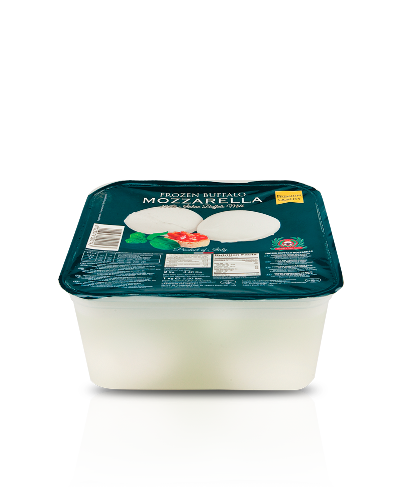 Mozzarella di Bufala Campana D.O.P. Vaschetta 1 Kg FROZEN - Prodotti per pizzerie e ristoranti